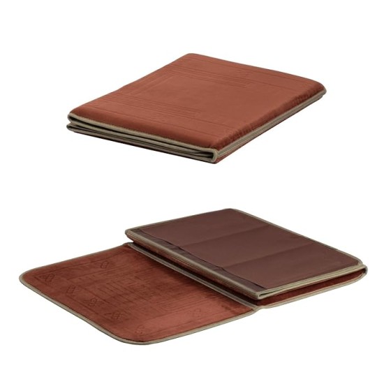 سجادة صلاة مع مسند ظهر - عسلي